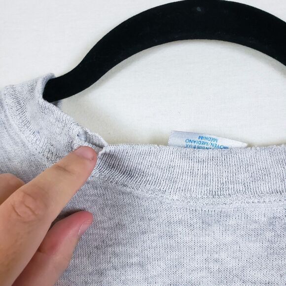 Vintage Alaska Sweatershirt Hanes Mens M Gray Inside Passage Map Tourist Raglan - Picture 10 of 12